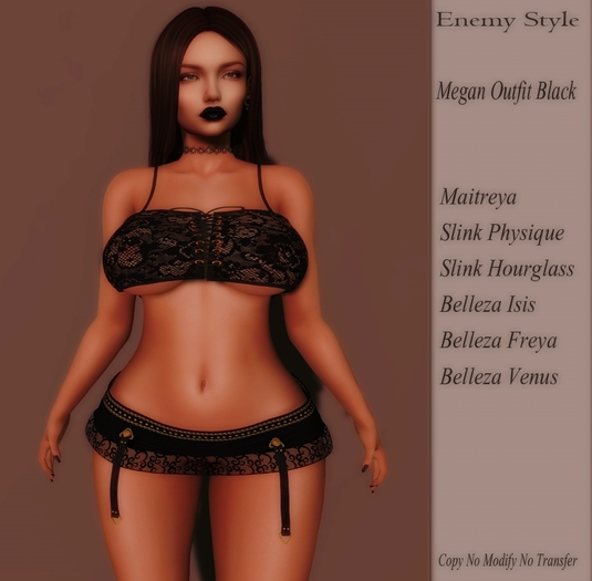 Enemy Style: Megan Outfit Black