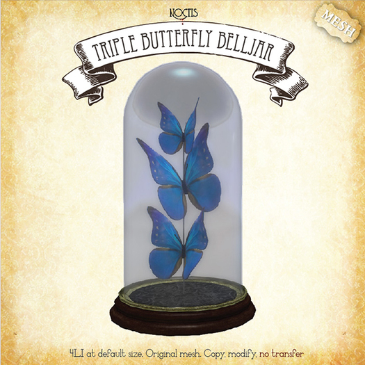 [noctis] Triple butterfly belljar BOXED