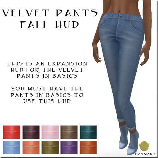 BM Velvet Pants Fall HUD