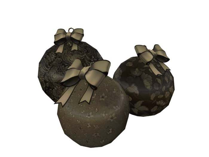 MSD - Christmas - Large Bronze Ornaments with Bows (8 LI) C/M