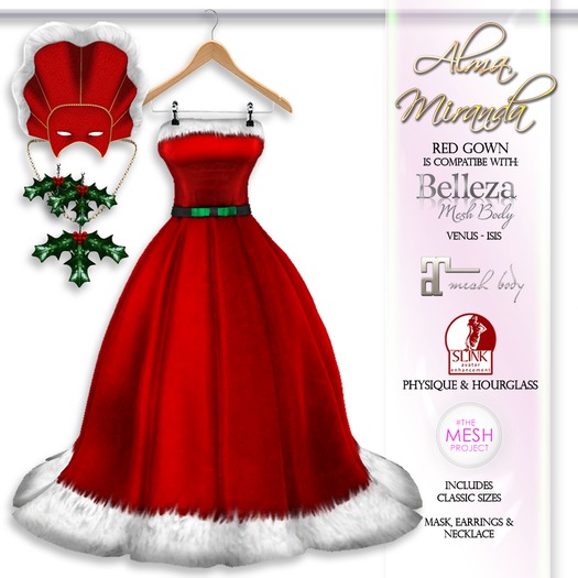.: AlmaMiranda :. Christmas Holly Party Gown
