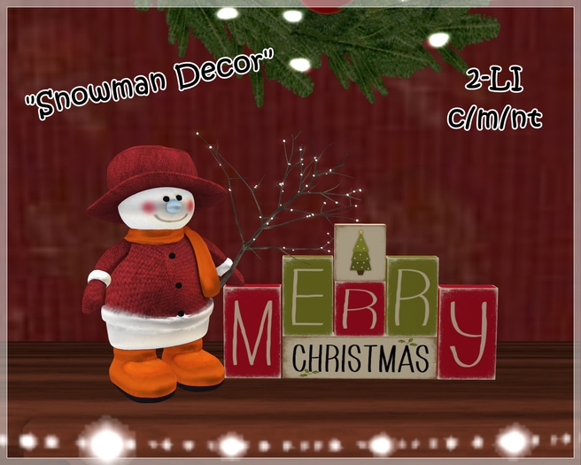 "Snowman Greetings" Decor by Sej