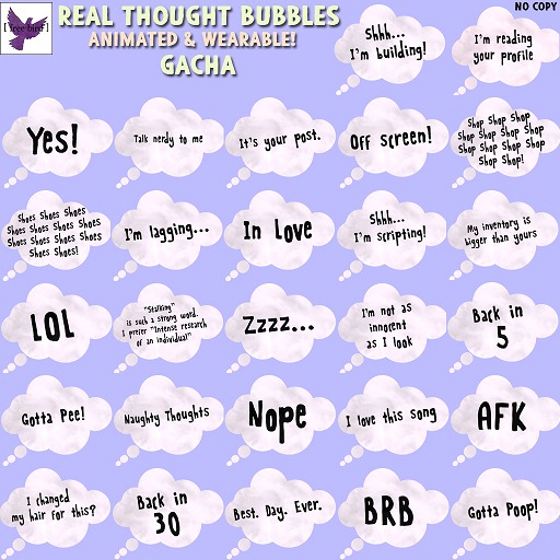 [ Free Bird ] Real Thought Bubble - Back In 5