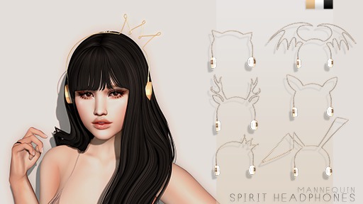 Mannequin. Spirit Headphones - Gold