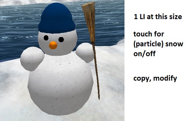snowman 1LI, mesh, touch for snow