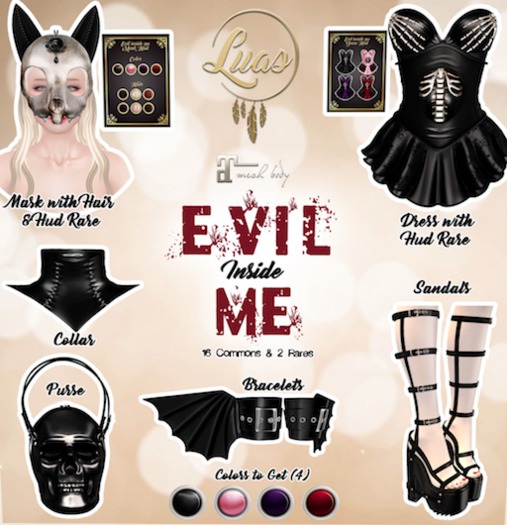 Luas Evil Inside Me Purse Red