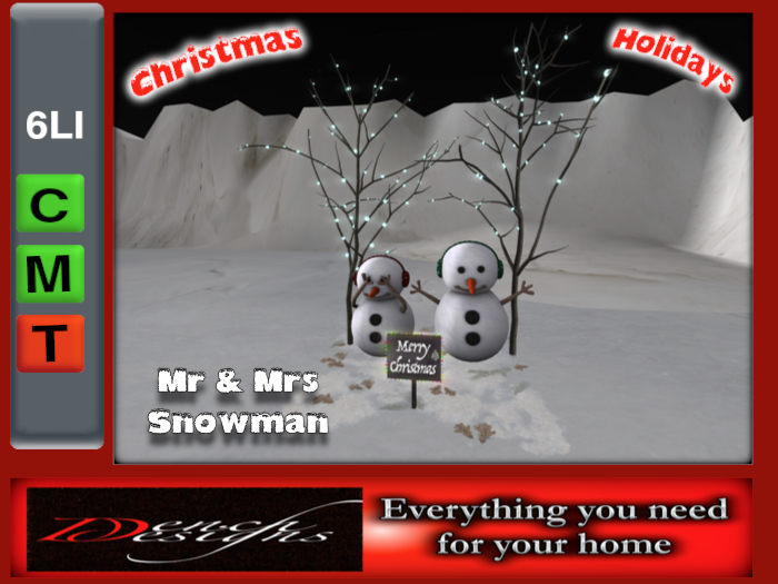 Mr & Mrs Snowman by Dench Designs