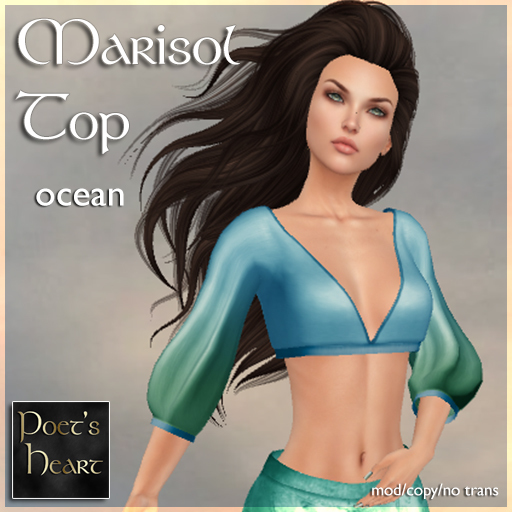 Poet's Heart - Marisol Top - Ocean