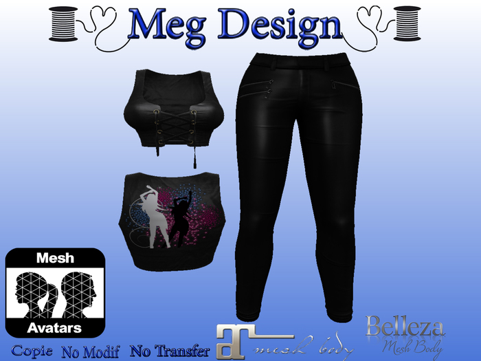 * Top dance black & pants