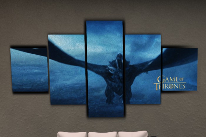 Second Life Marketplace - 5 Panel Game of Thrones - Ice Dragon resize