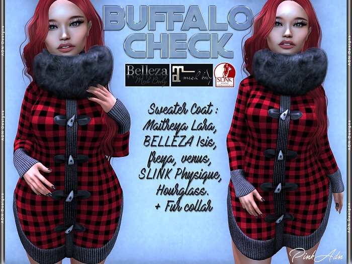 [AdN] Demo Buffalo Check (belleza slink maitreya)