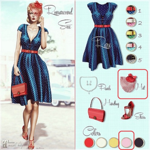 Belle Epoque { Runaround Sue } Hat Pink (Box)