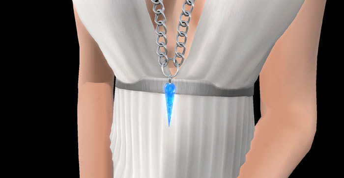 Crystal Blue/Silver (Long Chain) - Jewelry Set