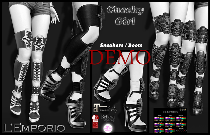 D*E*M*O  L'Emporio ::*Cheeky Girl*:: Sneakers Boots with HUD