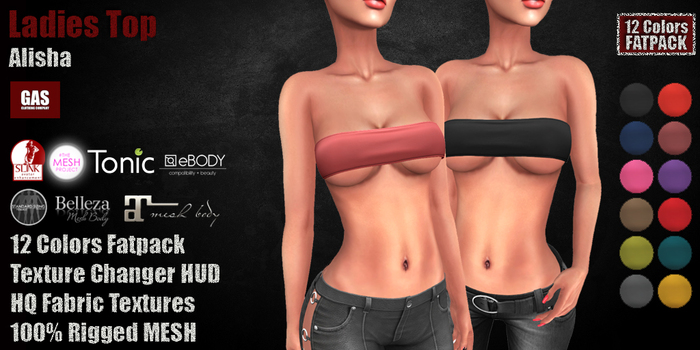 GAS [Top Alisha - 12 Colors w/HUD FATPACK]