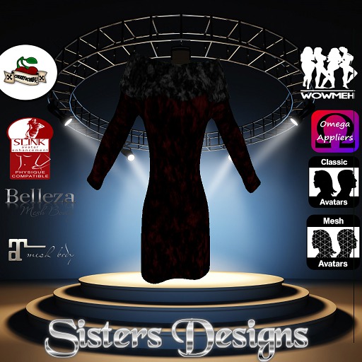 SD-Crushed Velvet Dress Mesh