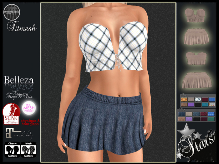 Stars - Top & Skirt - Classic, Maitreya, Slink, Belleza - Krysten