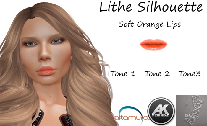 ~LS~ Soft Orange Lipstick - Akeruka HUD