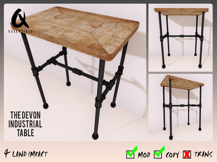 {Q-Essentials} The Devon Industrial Table