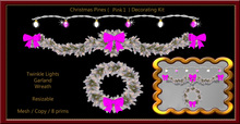 Christmas Pines ( Pink  1  )  Decorating Kit.
