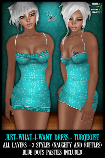 .:A&M:. JWIW Dress - Turquoise
