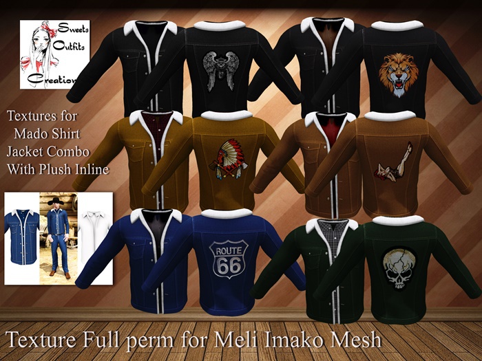 *SOC*  Mado Shirt Jacket Combo With Plush Inline textures