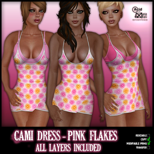 .:A&M:. Cami Dress - Pink 
