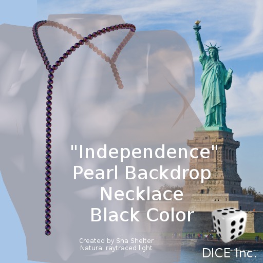 DICE Inc. Pearl Backdrop Necklace Black