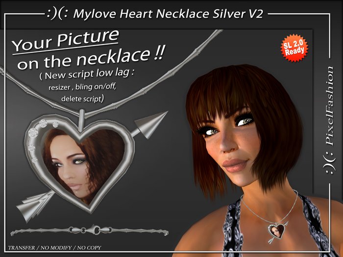 :)(: Mylove Heart Necklace silver
