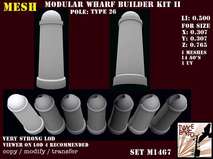 "TB" Modular wharf builder kit II pole 26 M1467 MP