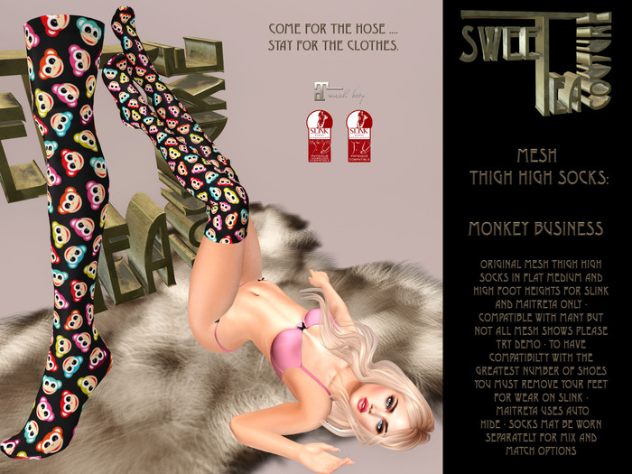 STC Thigh High Socks: Monkey Business(add me )
