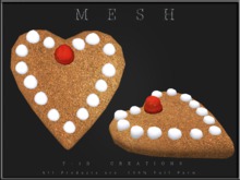 T-3D Creations [ Heart Cookie ] MESH - Full Perm