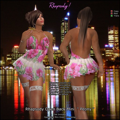 RhapsodyのVのMinidress"牡丹"