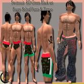 Male swimwear red/black set