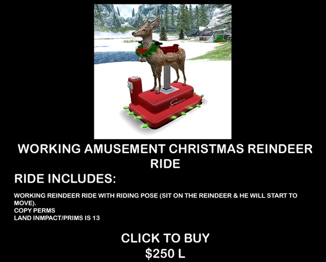 Christmas Reindeer Amusement Ride