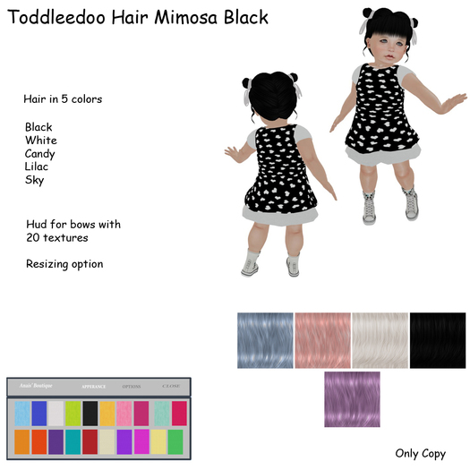 Toddleedoo Hair Mimosa Black