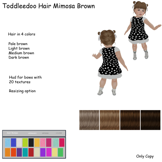 Toddleedoo Hair Mimosa Brown