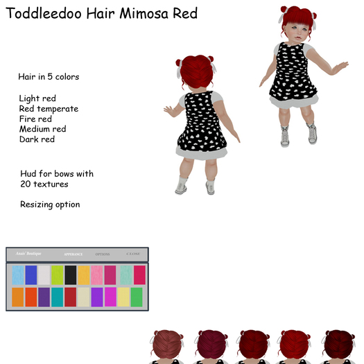 Toddleedoo Hair Mimosa Red