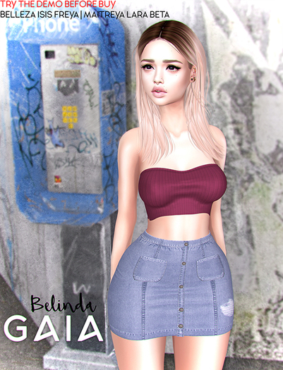 GAIA - Belinda denim skirt FULLPACK