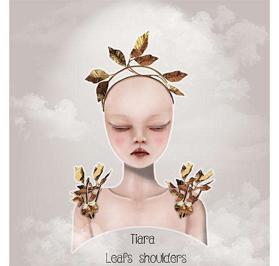 Una&Mushilu. Leaf Jewelry CrystalGold