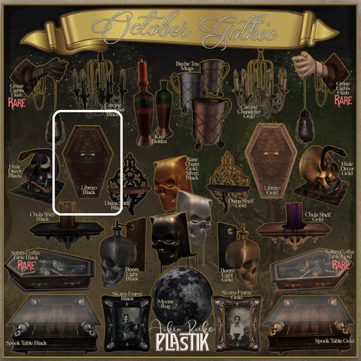 :[P]:- October Gothic Gatcha:// Librero Black