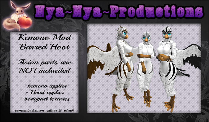 !N~N~P! Kemono Mod - Avian - Barred Hoot *Hud Box* 