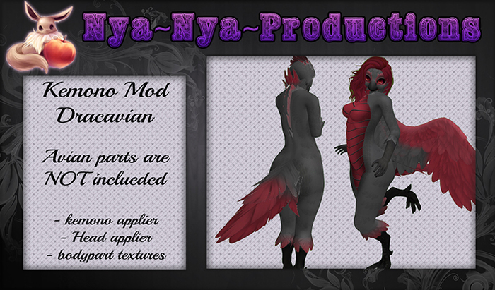 !N~N~P! Kemono Mod - Avian - Dracavian Red *Hud Box*