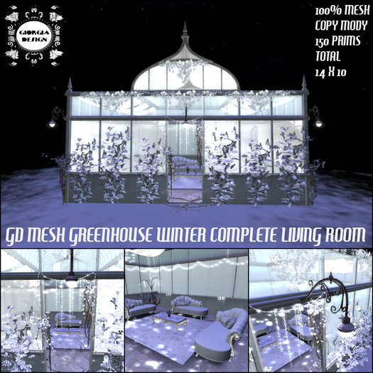 GD MESH GREENHOUSE WINTER COMPLETE LIVING ROOM