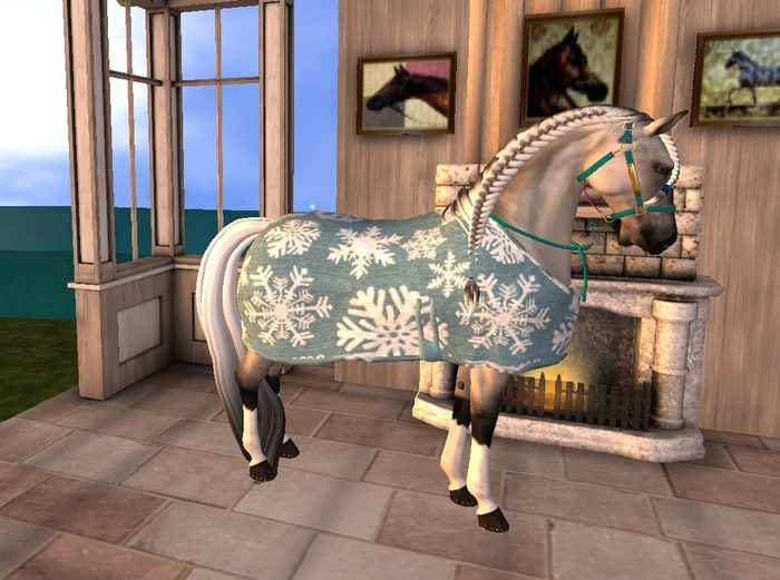 Rococo - Sky Blue and White Snowflake blanket