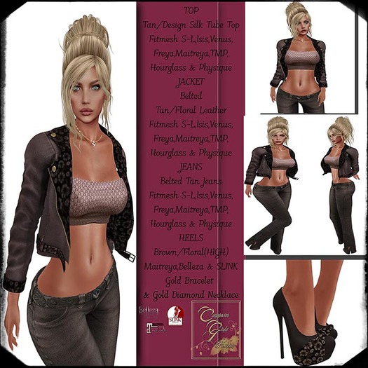 !CGF-*Nova* (Tan) Jeans & Jacket Outfit