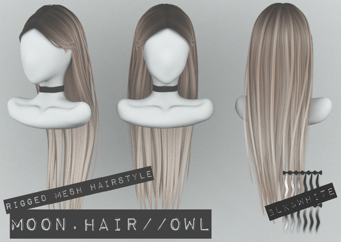 Moon. Hair // - B&W - Owl
