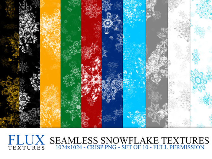 -FLUX- Seamless Snowflake Textures