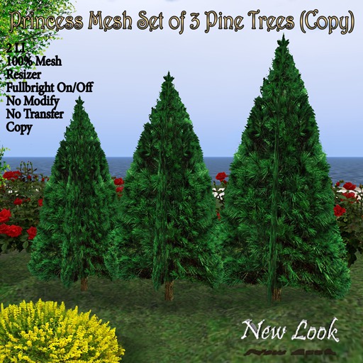 Princess Mesh Set of 3 Pine Trees (Copy) 