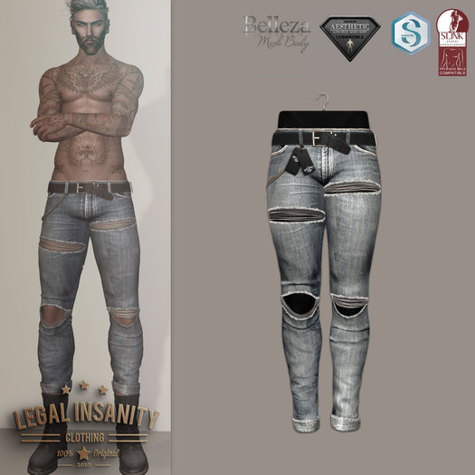 Legal Insanity - Dirk bleached jeans